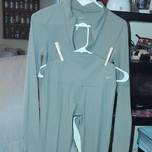 Nike Olive Long Sleeve Top and Leggings Set